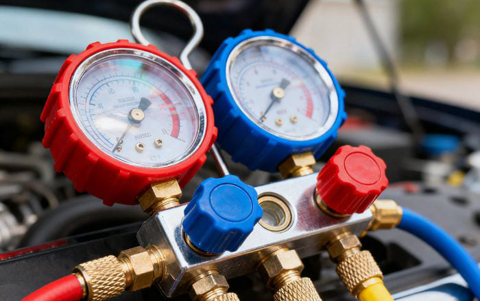 quy trình kiểm tra gas điều hòa ô tô